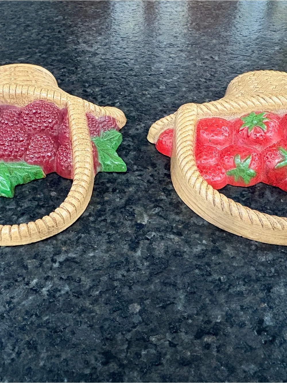 Burberry Red Berry Basket Wall Plaques with Green Leaves - Picture 2 of 5